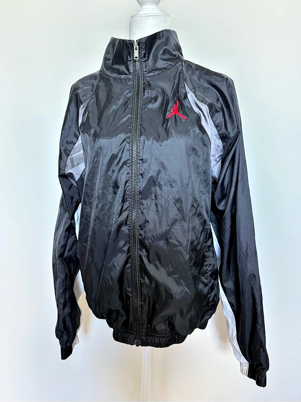Jordan Basketball Warm-Up Jacket Black Gray Basketball Jacket Size Medium